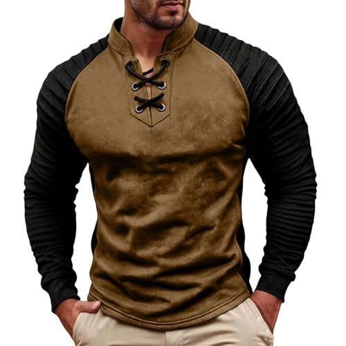 Chemise en daim confortable à lacets pour homme actif