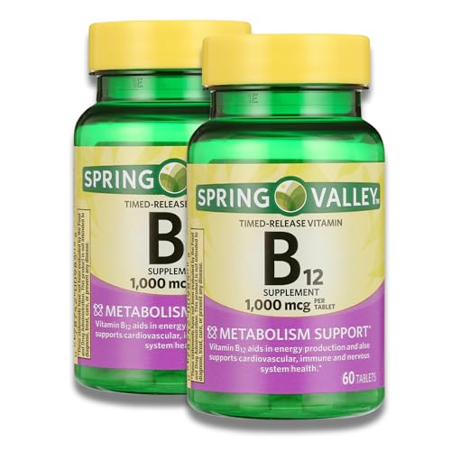 KP+ Vitamin B12 1 000 mcg Timed-Release | Metabolism Support | Vitamin Supplement | 60 Tablets | Pack of 2