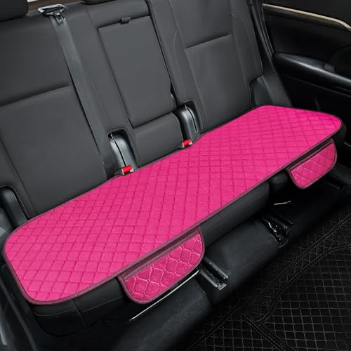 Image of surpassme Comfortable Car Seat Covers Universal Back /Brench Seat Coves for Car Accessories with Storage Pockets, Padded Car Interior Covers for Automotive, SUV, Truck, and Van(Pink)