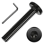 1/4-20 x 1-1/2'(25 Pack) Flat Head Hex Socket Cap Screws Bolts, FIXLINK Allen Hex Drive, Fully Threaded, Electrophoresis, Hexagon Spanner Included