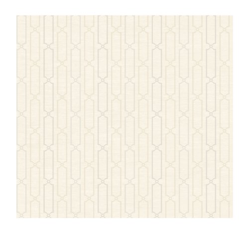 York Wallcoverings LD7618 Jewel Box Links Wallpaper, Soft Matt Cream/Dove Gray/Pale Linen Taupe