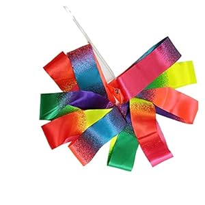 4M/6M Kleurrijke Gym Linten Dans Lint Ritmische Kunst Gymnastiek Ballet Streamer (Color : A, Size : 4m)