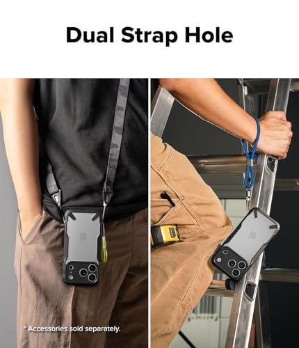 Image of Ringke Fusion-X Compatible with iPhone 17 Pro Max Case Back Cover Transparent Hard Back Soft Flexible TPU Bumper Scratch Resistant Shockproof Protection - Black