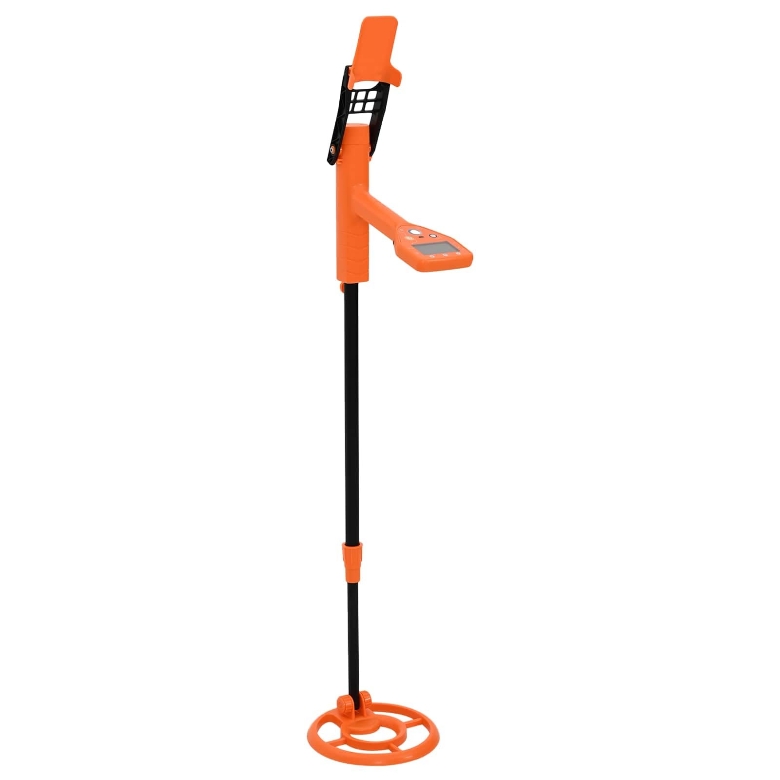 Wykrywacz metalu dla dzieci początkujących z wyświetlaczem LCD, wodoszczelna cewka wyszukiwania 19 cm, regulowany uchwyt 85-113 cm, 2 tryby wyszukiwania skarbów