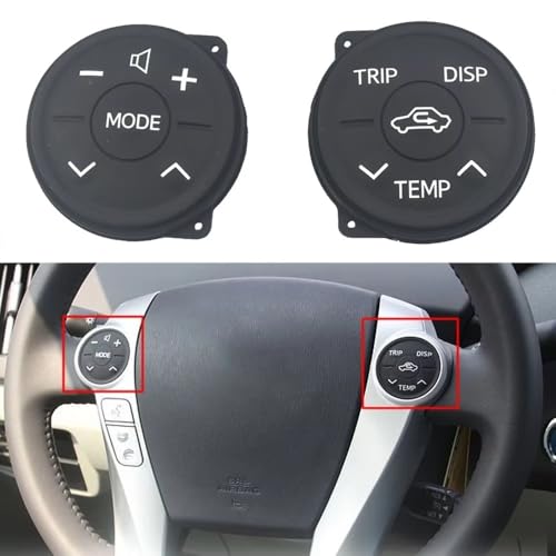 Commande croisière au volant finition caoutchouc durable pour Prius ZWV30 - 2