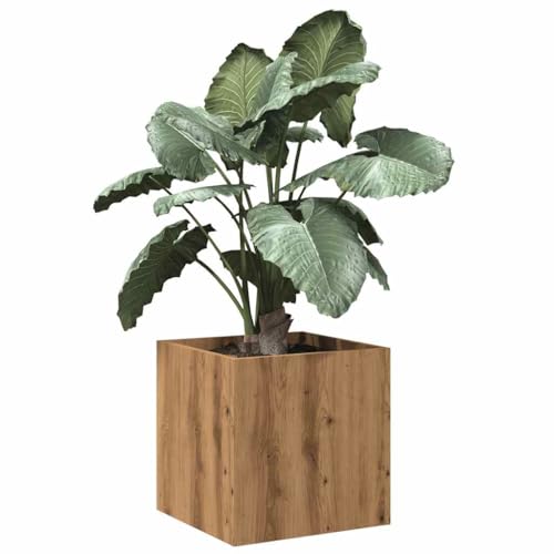 INLIFE Pflanzgefäß Artisan-Eiche 40x40x40 cm Holzwerkstoff,Heim & Garten,Rasen & Garten,Gartenpflege,Blumentöpfe & Pflanzgefäße,Braun,8.75 KG,857028