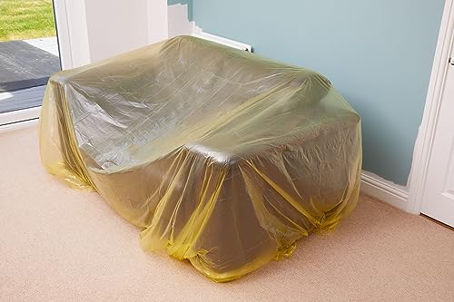 Fit For The Job 3er-Pack, farbige 3,6m x 2,7m Polyethylen-Staubschutztücher, staubdicht und wasserdicht, ideal zum Abdecken und Schützen von Böden und Möbeln beim Streicharbeiten und Dekorieren