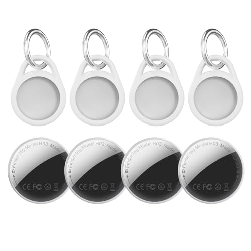 Android Smart Tag Traceur - Localisateurs d'Objets Bluetooth Fonctionne avec l’app Google Localiser (Android Uniquement),IP68,Tracker de Clés/Sacs/Bagages/Animaux,Batterie Remplaçable,4-Pack