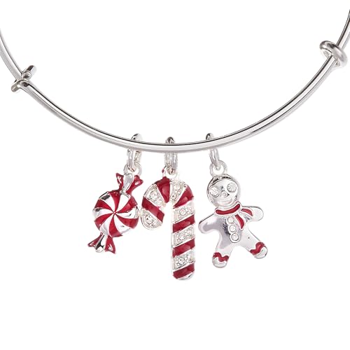 Alex and Ani Holiday Candy Cane Charm Bangle2