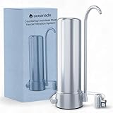 Stainless Steel Countertop Water Filter System - 5 Stage Tap Water Filter - 6 to 12 Month Long-Lasting Water Purifier Counter Top Water Filter...