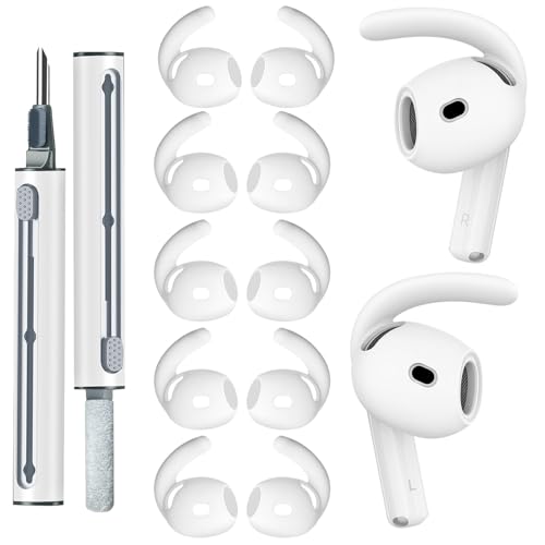 YSIUENG 5 Pares de Ponteiras Auriculares para Airpods 4, Capas de Silicone Compatíveis com Apple Airpods de 4ª Geração [Não Compatíveis com O Estojo de Carregamento], Ponteiras Antiderrapantes