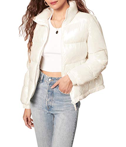 BB Dakota Women's Show Doubt Puffer Coat, Pearl, Medium
