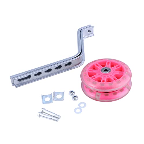 Ruedas de Entrenamiento Auxiliares Ajustables Luxshiny Rosadas con Destello Silencioso para Balance y Estabilidad miniatura 1