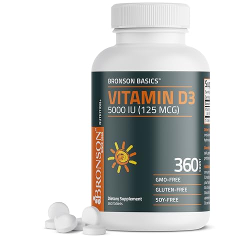 Bronson Vitamin D3 5000iu (125mcg) 1 Year Supply...