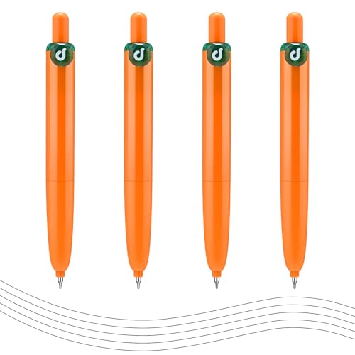 Temiary 4 bolígrafos retráctiles de tinta gel 0.5mm negro miniatura 1
