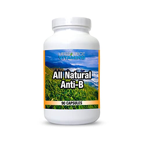 LifeSource Vitamins All Natural Anti-B for Immune Support, 14 All Natural Ingredient with Echinacea & Garlic Extract, 90 Immune Defense Capsules.