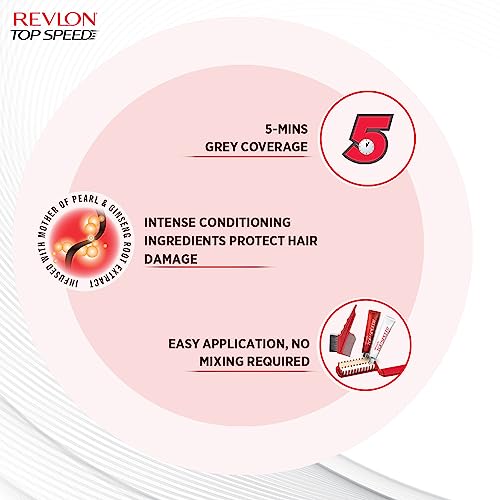 Image of REVLON Top Speed Hair Color For Woman - Dark Brown 65 (with Outrageous Conditioner 190 ml), (3S10978E16463665)