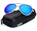 LUENX Large Aviator Sunglasses Polarized for Men & Women with Case - 400 UV