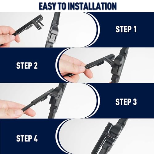 Image of Front and Rear Windshield Wiper Blades, 3 Pcs Front and Back Windshield Wipers Blades Replacement for BMW X3 F25 2011-2017, Car Window Wiper Blades for 2011 2012 2013 2014 2015 2016 2017.