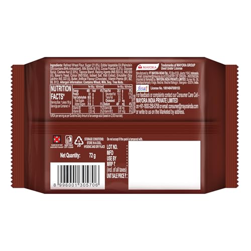 Malkist Double Chocolatey Flavoured Cracker Biscuits -72 Gram - Pack of 8(chocolate)