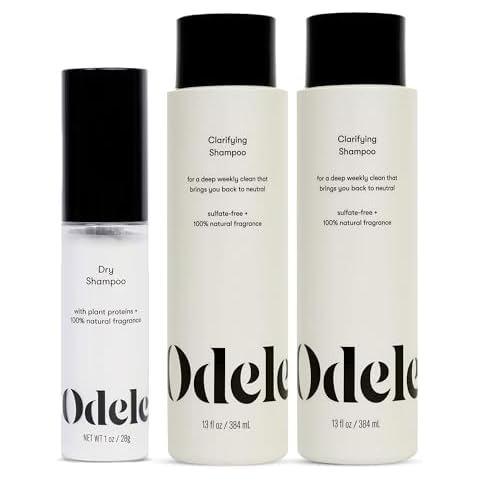 Odele Oil-Absorbing Dry Shampoo Powder with Clarifying Sulfate-Free Shampoo 2-Pack, for All Hair Types & Textures Cover