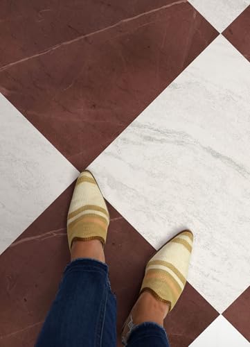 FloorPops x Chris Loves Julia Bonneville Oxblood Peel and Stick Floor Tiles, FP6333 - Thumbnail 5