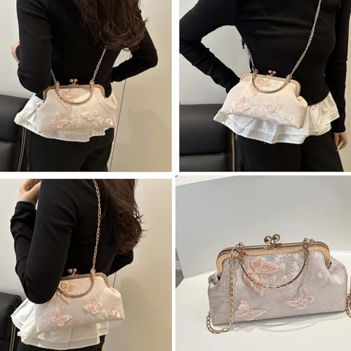 Kiss Lock Purse and Handbag for Women Floral Embroidered Crossbody Bag Medium Handbags Kiss Clasp Tote Shoulder Bags3