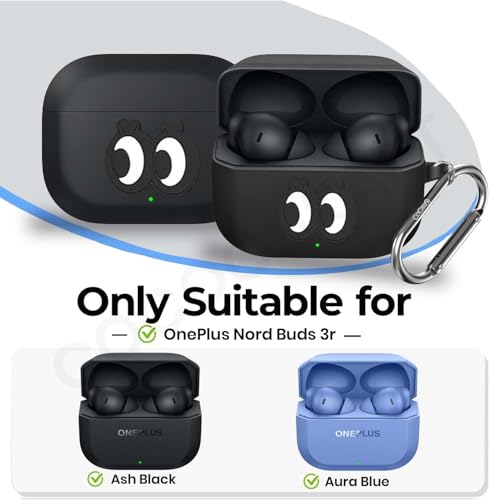 Image of Soft Silicone Case Cover Compatible for Nord Buds 3r (2025) -Black Eye