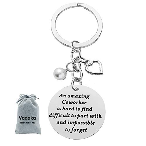 Coworker Leaving Heart Keychain for Colleague Friends Boss an Amazing Coworker is Hard to Find Keychain Goodbye Farewell Gifts Going Away Thank You Keychain for Coworkers Office Work Friend Gift