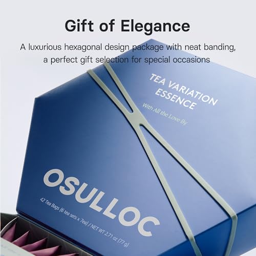 Image of OSULLOC TEA VARIATION ESSENCE (42 Count, 6 Types x 7 ea), Mothers Day Gifts, Special Thank You Card attached