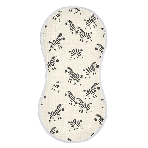 Baby Zebras Cotton Muslin Burp Cloths Large Soft Touch spit up Rags for Unisex Babies Set of 2, 22x11in2