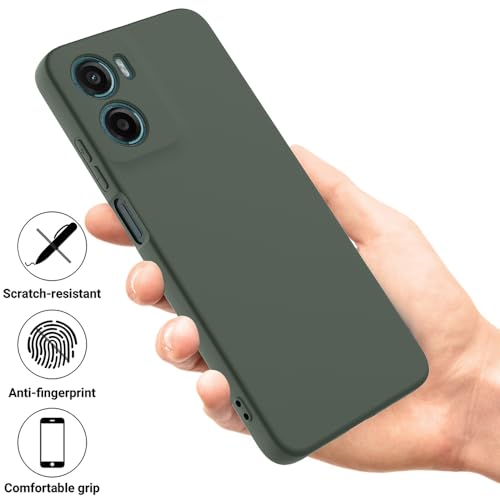 Image of Back Cover for Motorola Moto G06 4G / G06 Power 4G | Full Camera Protection | Premium Liquid Silicon Case | Flexible Bumper Case for Motorola Moto G06 4G / G06 Power 4G (Military Green)