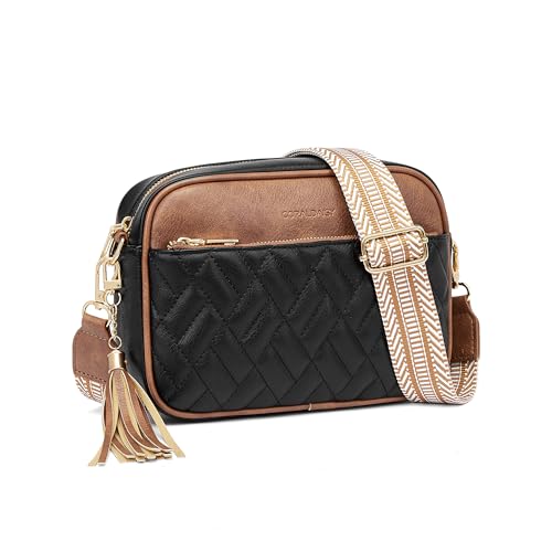 CORALDAISY Crossbody Bags for Women Vegan Leather Purses Small Shoulder Handbags