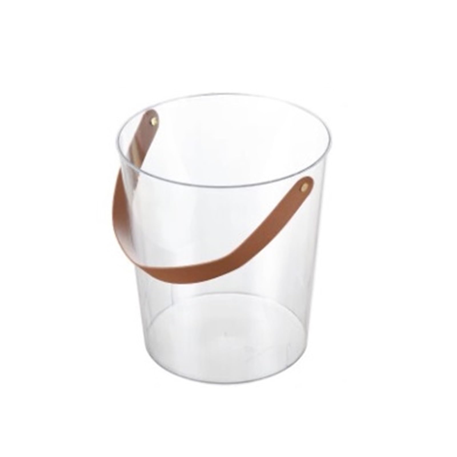 Parties Transparent Ice Bucket with Leather Handle Suitable for indoor and outdoor Drink Chiller