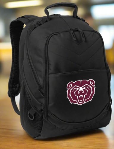 Image of Broad Bay Missouri State Backpack | Official Missouri State Bears Logo, Padded Laptop Computer Section, Premium 600 Denier Nylon Fabric,