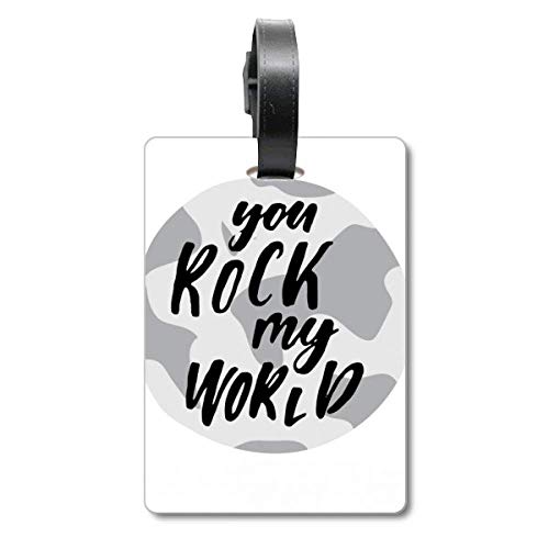 Étiquette de sac à bagages My World You Rock porte-nom de valise voyage