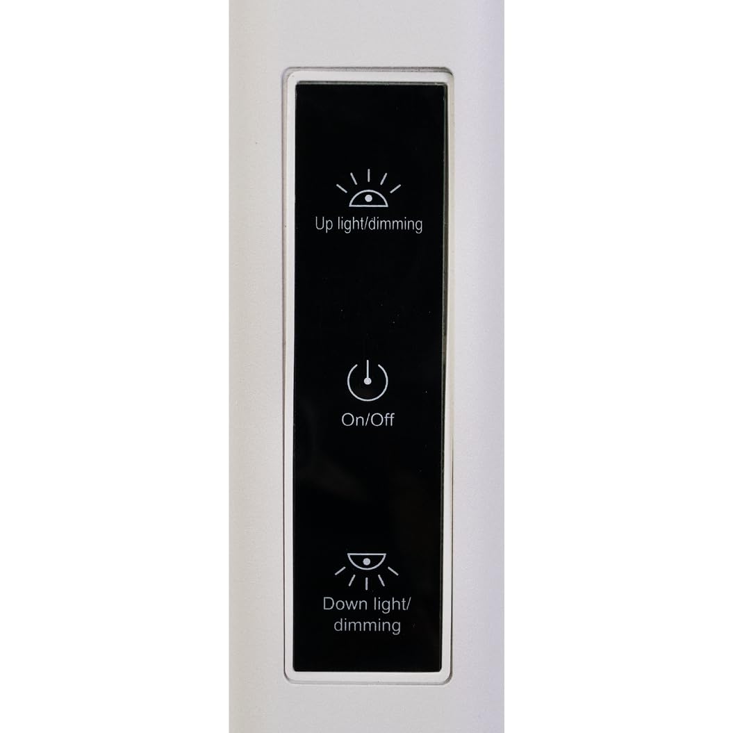 LUXULA LED Büro-Stehleuchte dimmbar, 60 W 3500 lm, 4000K Neutralweiß, Up/Downlight, UGR<16, CRI98, Touchbedienung, blendfreies Licht, Monitor, Büro, Arbeitszimmer, Homeoffice, modernes Design, Weiß