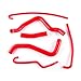ASYXPCRH Compatible With SUZUKI GSXR 1000 K5 K6 2005-2008 Silicone Radiator Coolant Hoses Kit (red)