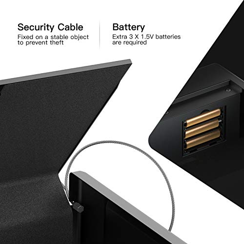 ASELINE Gun Safe Gun Safes for Pistols, Quick Access Handgun Safe Firearm Safety Device with Reliable Keypad or Key Lock, Portable Gun Security Safe Box for Home - Thumbnail 5