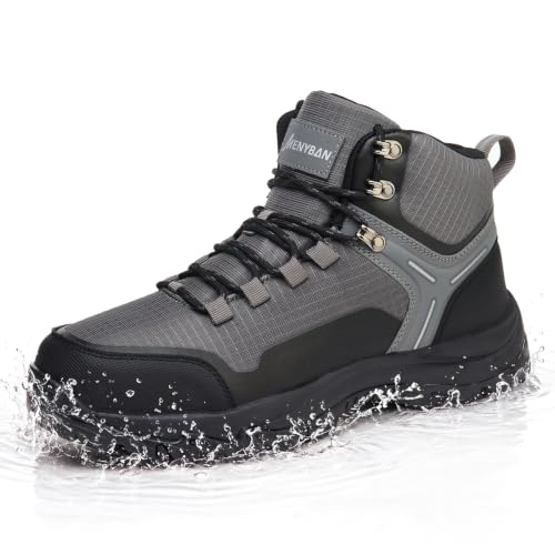 Image of Men's Waterproof Hiking Boots Mid Top Outdoor All-Terrain