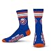 For Bare Feet NHL 4 Stripe Deuce Crew Men Socks-New York Islanders-Large (10-13)