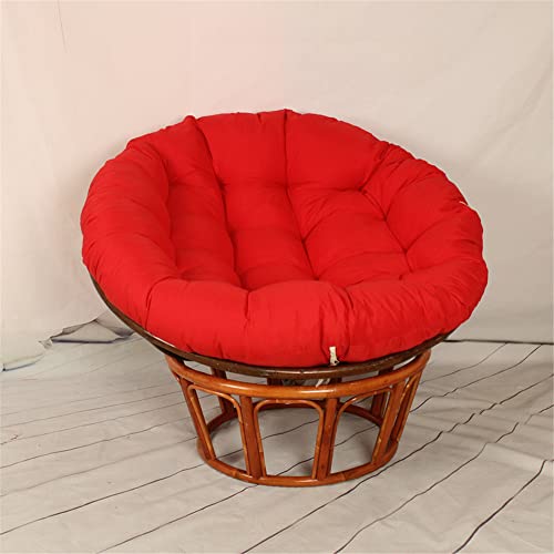 Morbuy Cojines sillas Jardin papasan, Acogedor y Suave Cojín Redondo Poliéster Cojín de Sillón para Interiores Exteriores Sala Cojín de Asiento (40x40CM,Rojo)
