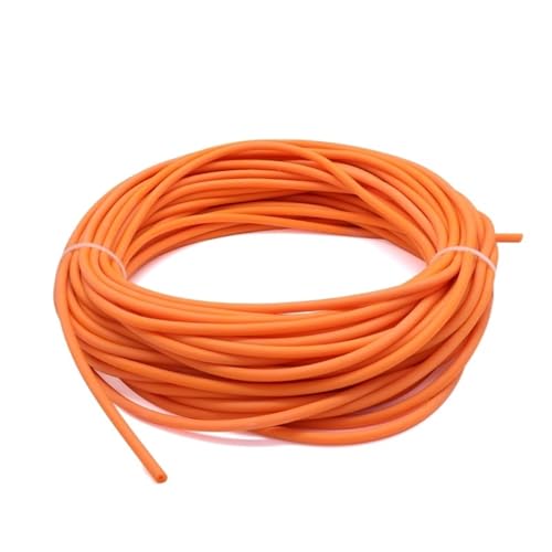 flexiable rubber High Resilient Elastic Tube Nature Latex Rubber Hoses Antifreeze Tension Rope Pipe drain elastic (Color : Orange, Size : ID 1.6mm x 3.2mm OD)