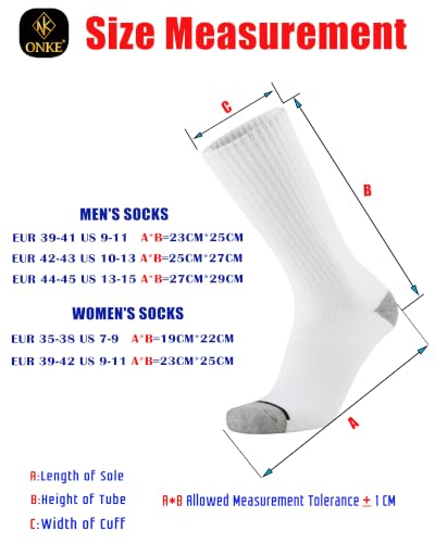 Image of ONKE Seamless Athletic Work Socks for Men Heavy Duty Boot Max Cushion Crew