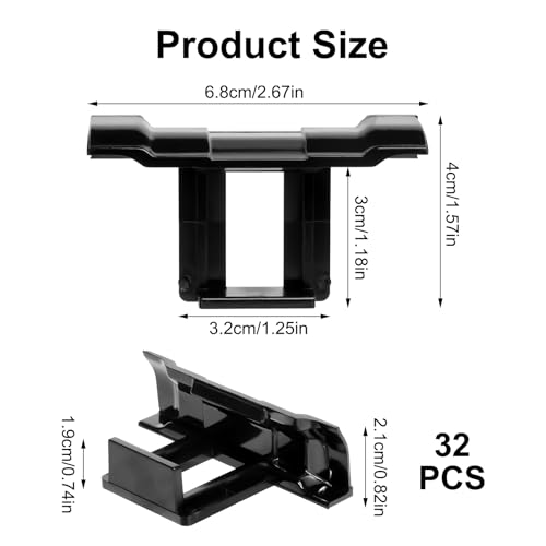 PV Solarpanel Wasserablauf Clips 30mm, 32 Stück Schlammentfernung Clips30mm Entwässerung Clips PV Module Reinigung Klammer für Solarmodule Solar Solar Panel Zubehör