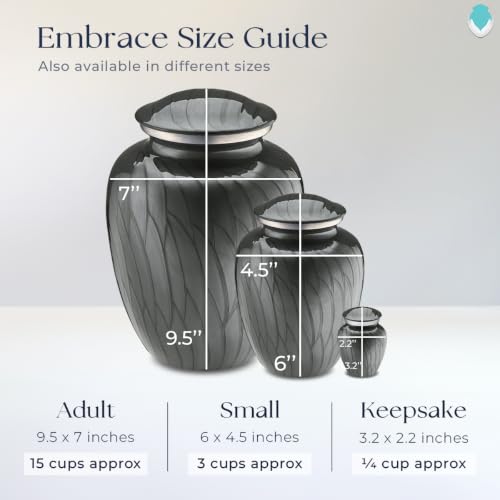 Image of Geturns - Adult Cremation Urns for Human Ashes I Large Photo Funeral Urn for Men and Women I 200 lbs (Pearl Silver)