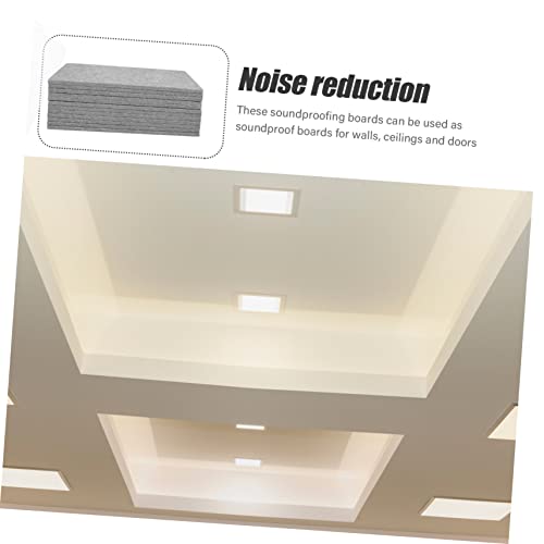 Paneles acústicos absorbentes de sonido VINTORKY 12 piezas para instalación fácil en pared, para home theater, estudio y oficina, tablero de insonorización de fibra de poliéster miniatura 6