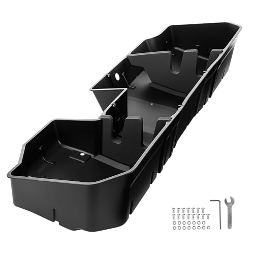GEARLAST Underseat Storage Compatible with Chevy Silverado/GMC Sierra 1500 2500 3500 2019-2025 Rear Under Seat Organizer Cargo Box Upgraded Rear Under Seat Organizer Cargo Box