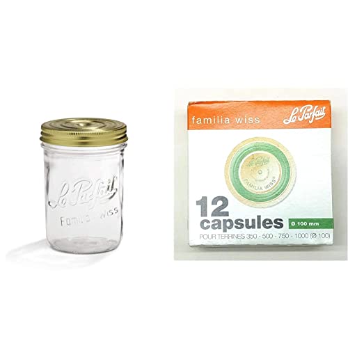 Le Parfait - Pack de 6 Terrines Familia Wiss - 750g & familia wiss - Boite de 12 capsules Familia Wiss - 100mm - Vert