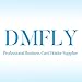 DMFLY Business Card Holder Case - PU Leather Business Card Case Name Card Holder Slim Metal Pocket Card Holder with Magnetic Shut, Black